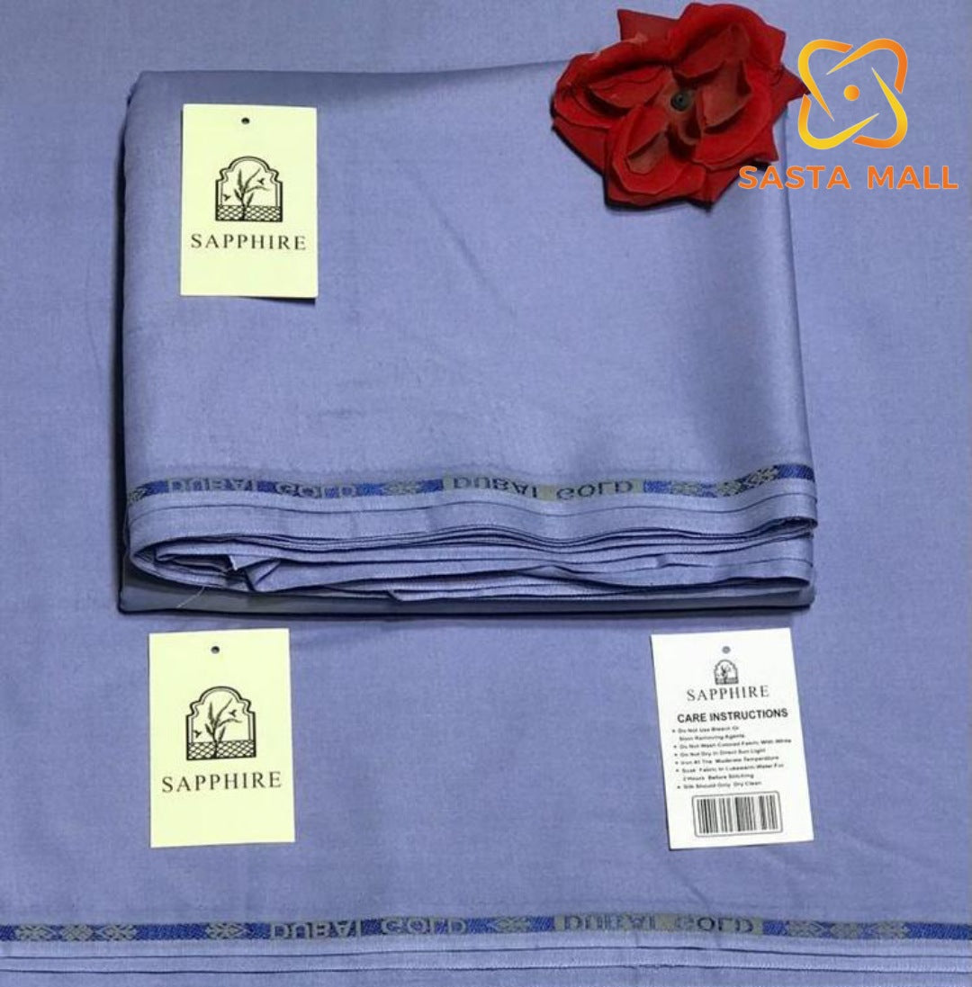 Unstitched Wash & Wear Plain Branded