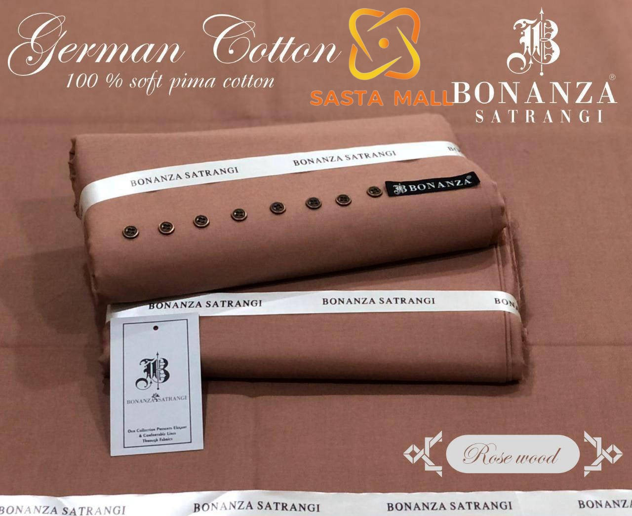 Cotton Plain Unstitched Branded