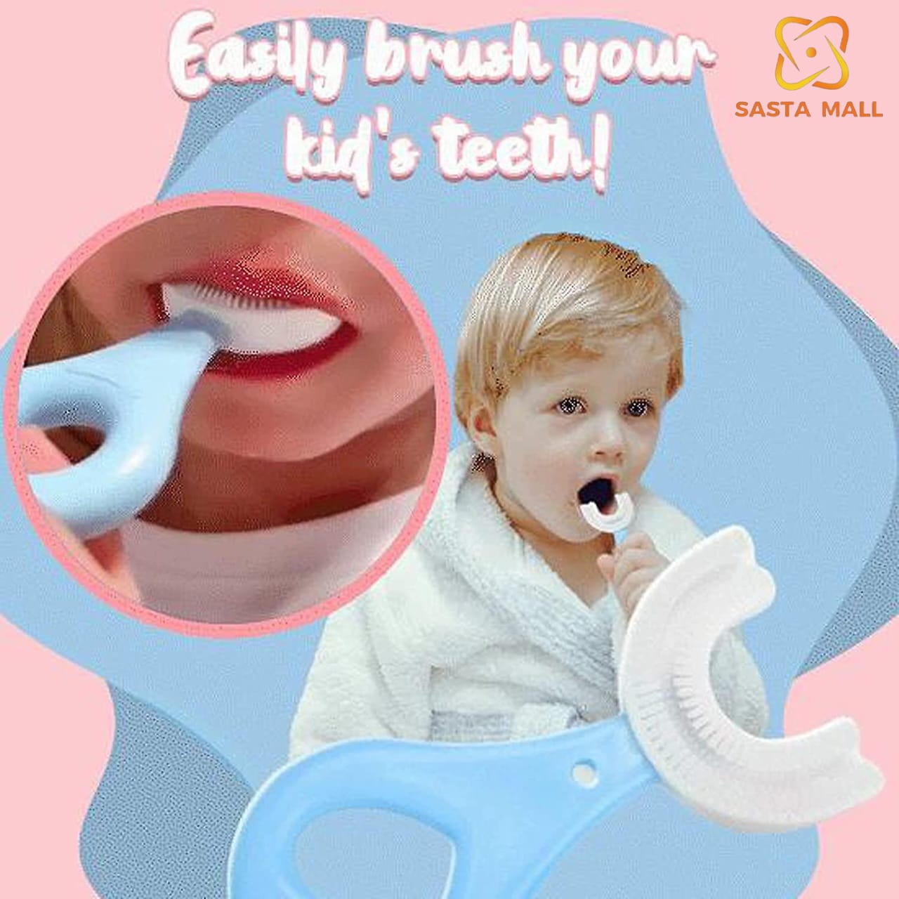 Pack of 3 U-Shaped ToothBrushes for your Child