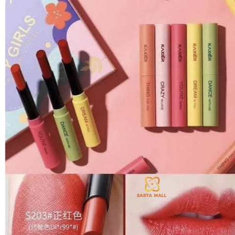 Matte lipstick(pack of 5)